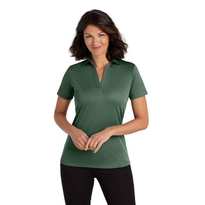 Ladies Heathered Silk Touch Performance Polo Thumbnail