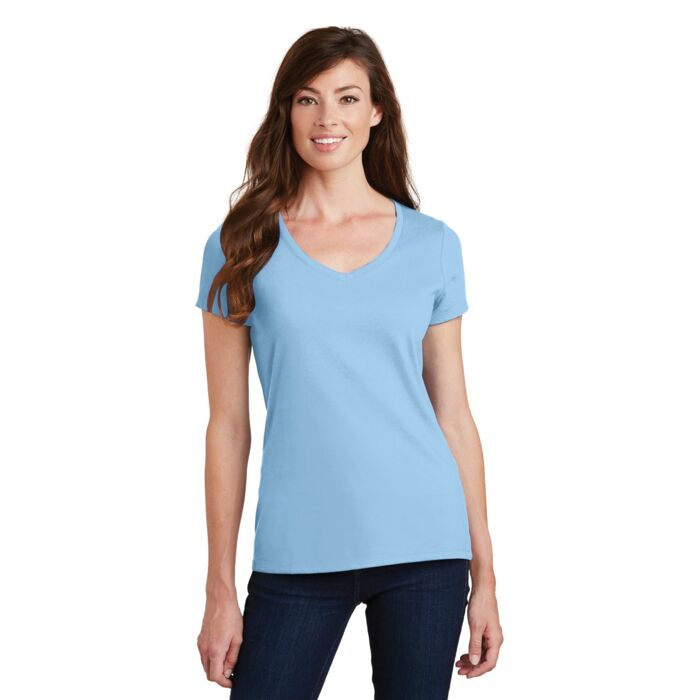Port & Company Ladies Fan Favorite V Neck Tee LPC450V Ladies Fan Favorite V Neck Tee Thumbnail