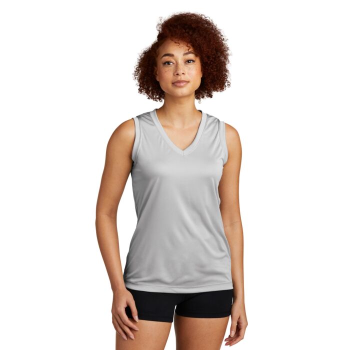 Ladies Sleeveless PosiCharge ® Competitor™ V Neck Tee Thumbnail